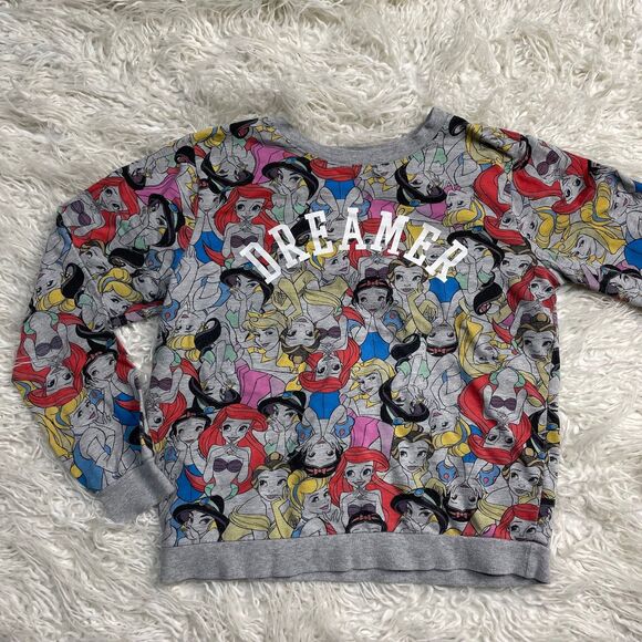 Disney Dreamer Princess Women's Sweatshirt Size M Cotton Blend Thin Lightweight - Picture 1 of 3